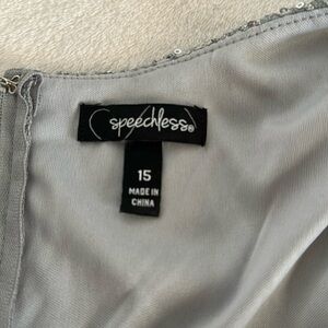 Silver sequins formal dress